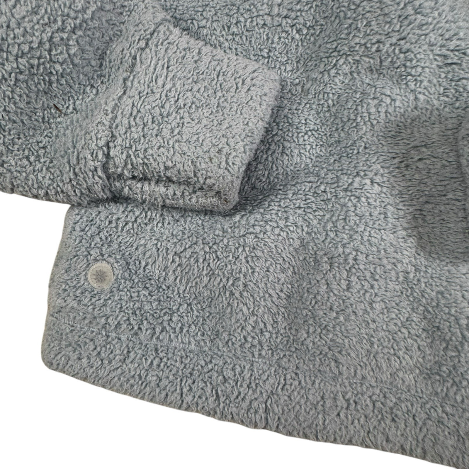 Athleta Girl Teddy Fleece Sherpa Jacket Light Blue Sz M (8-10)