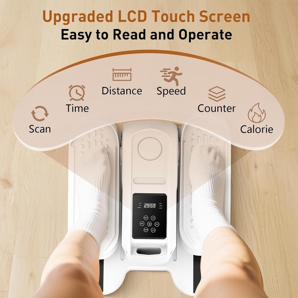 Under Desk Elliptical Exercise Machine 12 Speeds Leg Exerciser While Sitting