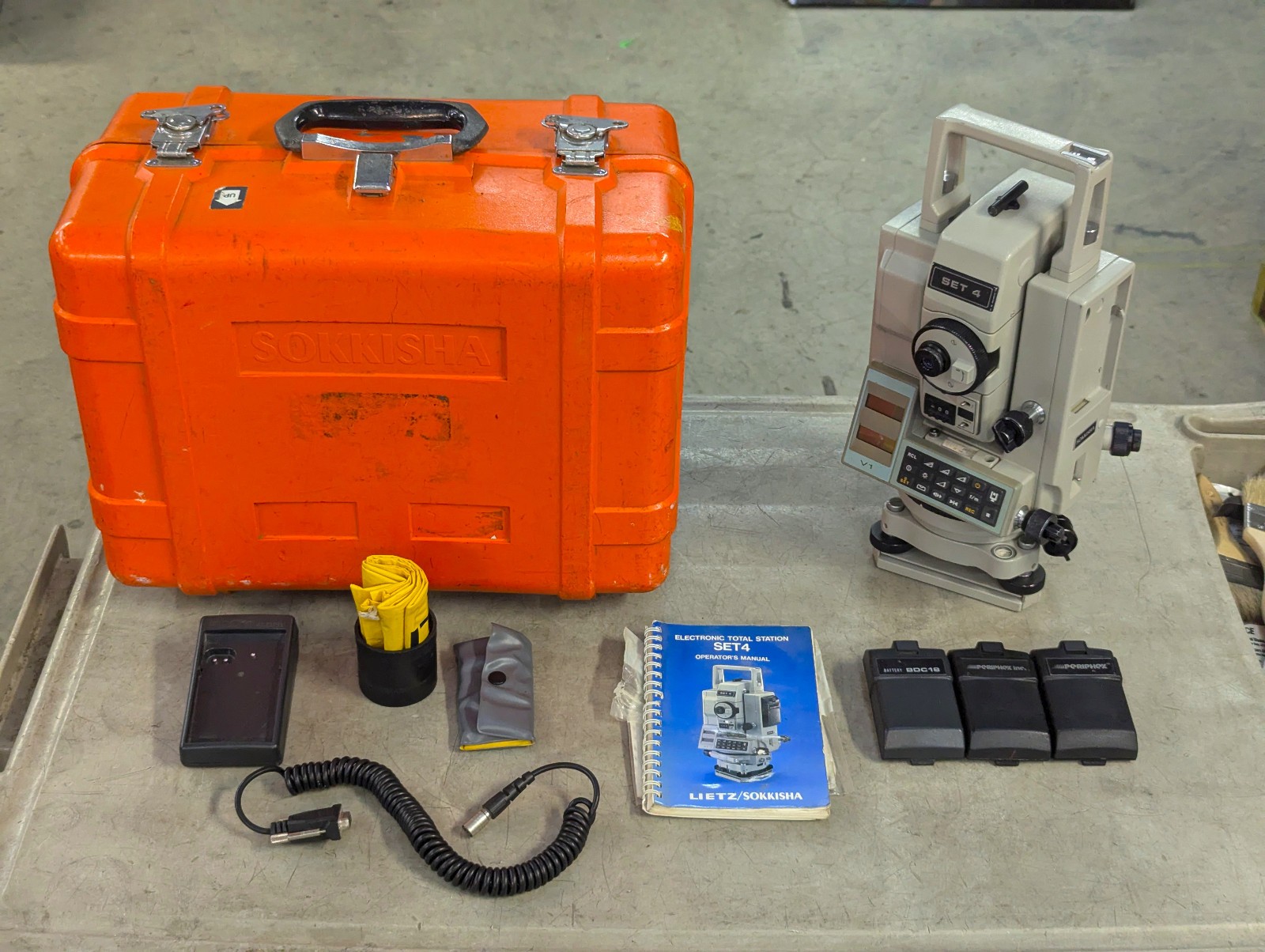 Sokkisha Lietz Set 4 Theodolite Survey Equipment; no charger; power on test only
