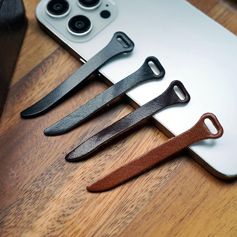 Arrerr 6 Pack Zipper Pulls Replacement Handmade Cowhide Leather Zipper Pull Tab