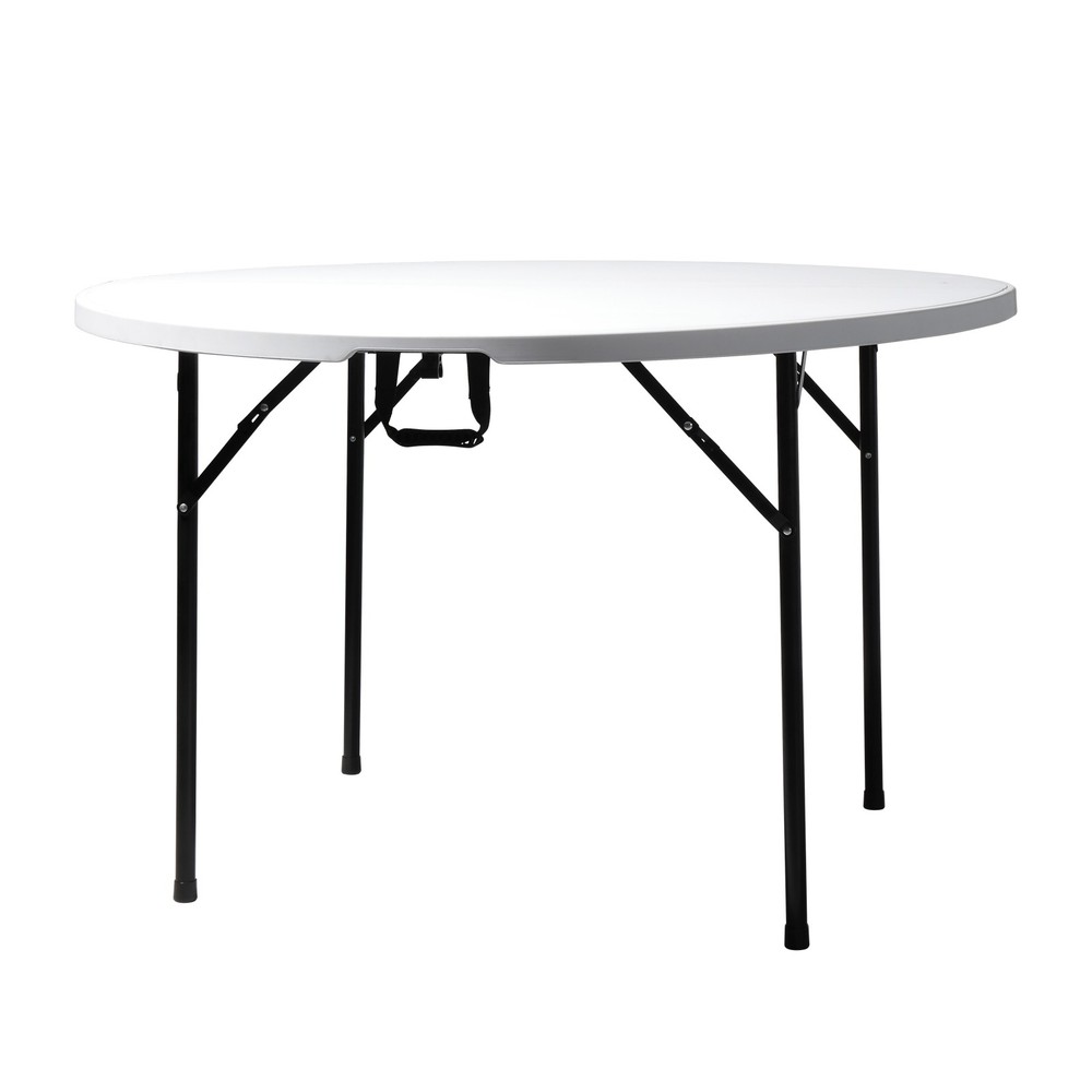 48inch Round Folding Table Outdoor Folding Utility Table White