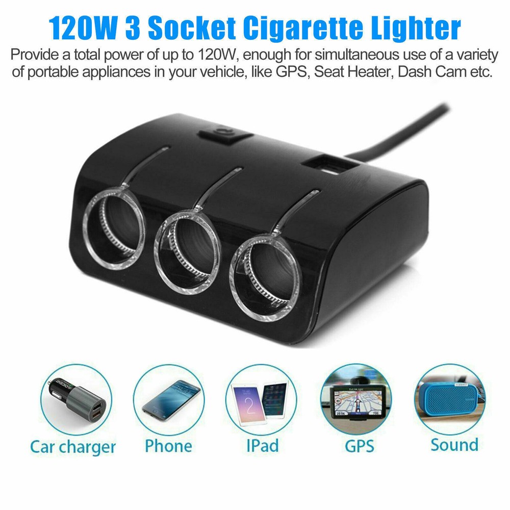 In Car Wireless Bluetooth 5.0 FM Transmitter AUX Receiver Adapter 2 USB Charger