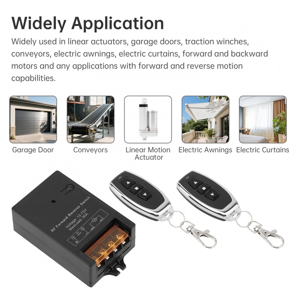 Forward Reverse Switch with Remote 30A for Motor Linear Actuator Controller
