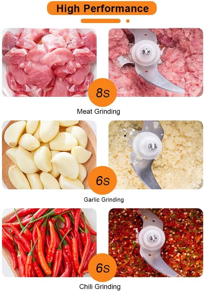 300W Electric Food Vege Chopper Food Processor Kitchen Meat Grinder Chopper 3L