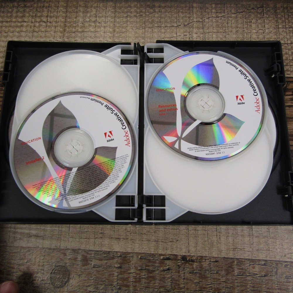 2004 Adobe Creative Suite Premium w/Discs and Serials for Mac