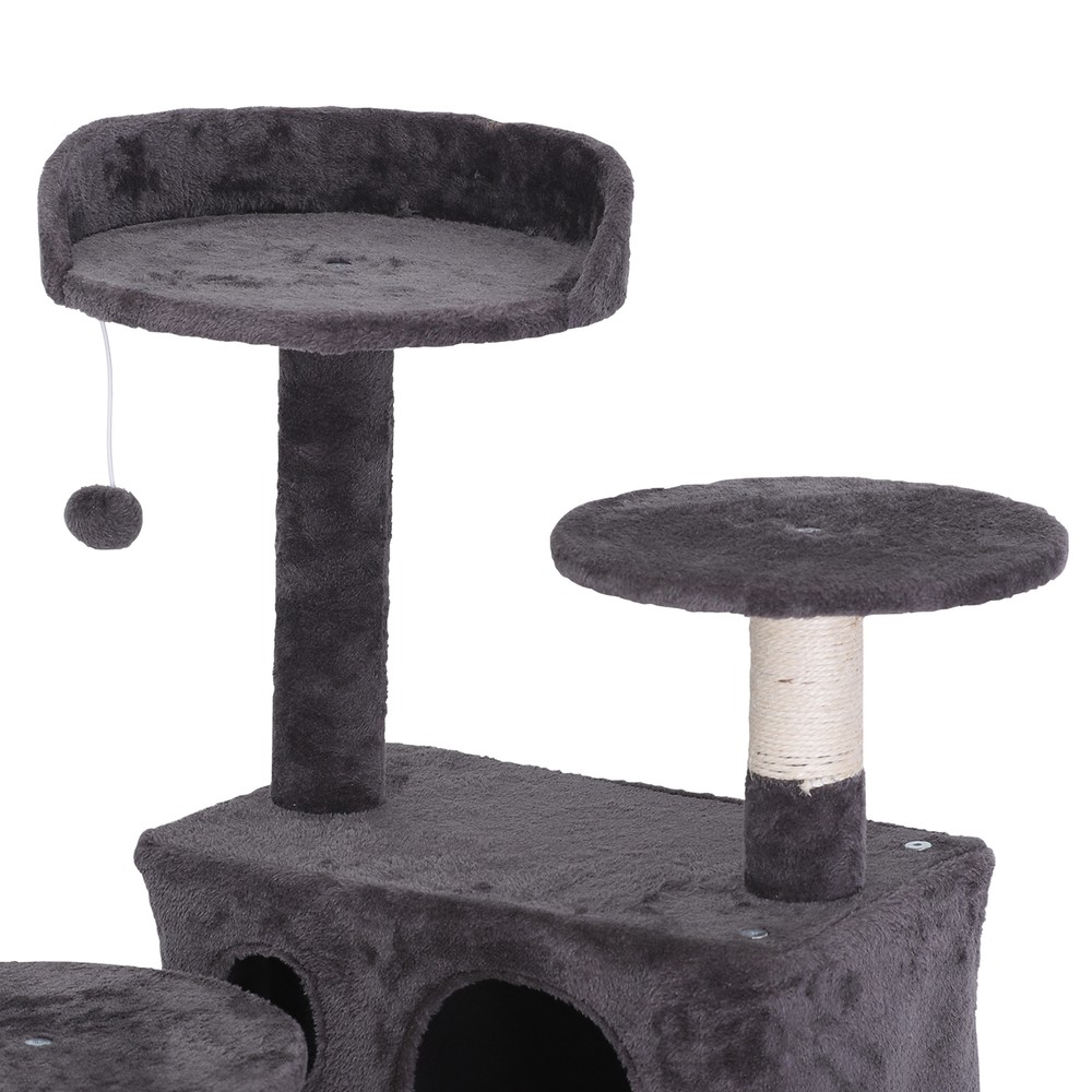 Multiple Sizes Cat Tree Tower Cats Post Plush Perch Condo Playing Activity House