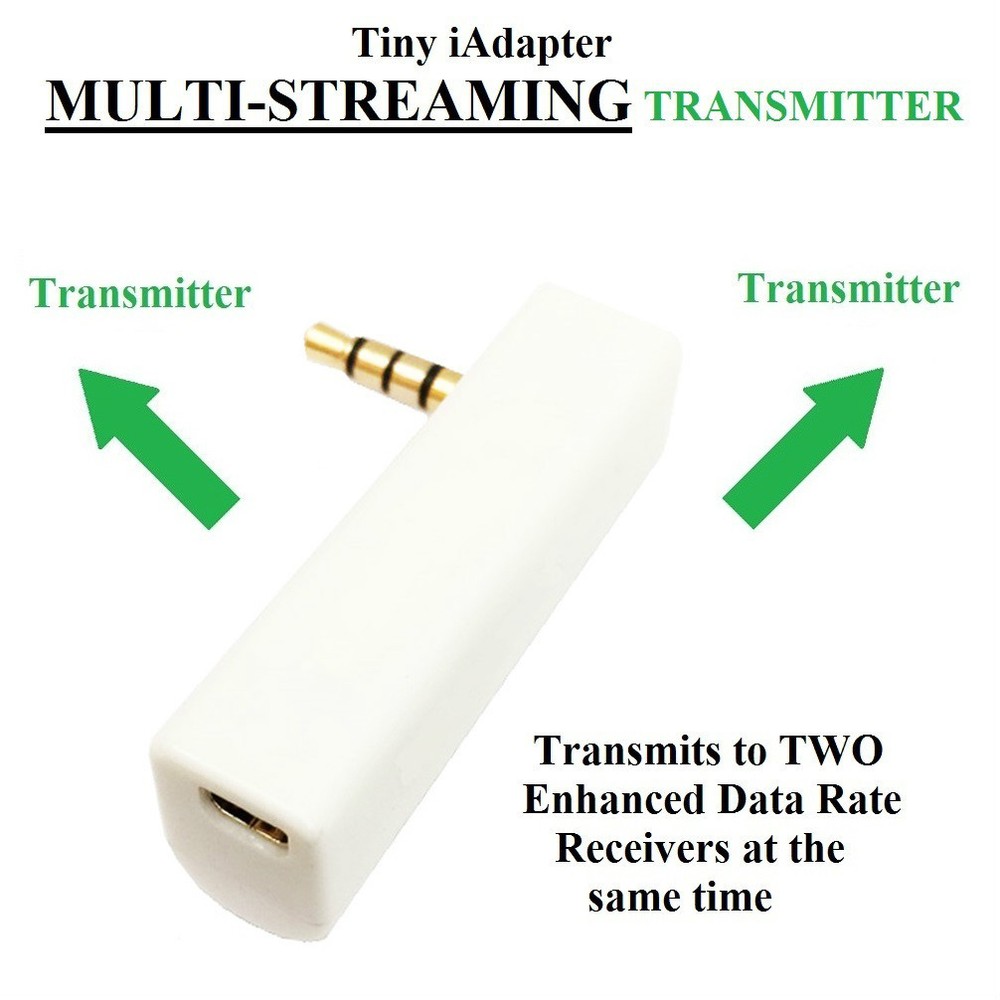 KOKKIA iSPLITTER (white): iAdapter MULTISTREAM Tiny Bluetooth Stereo Transmitter