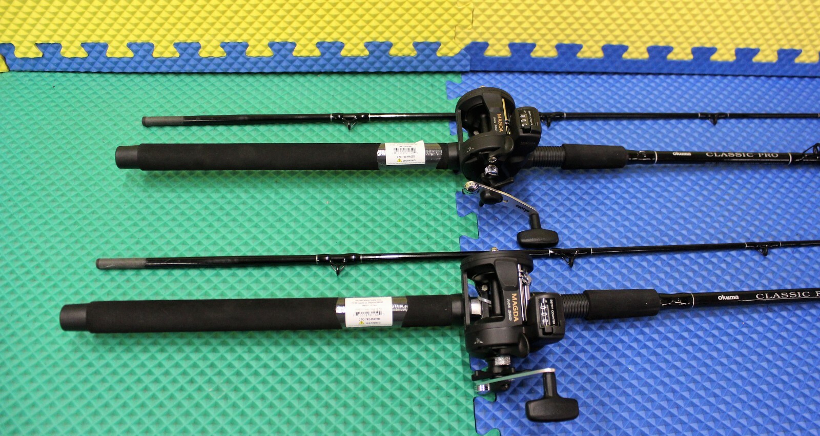 Okuma Classic Pro Black 7' 6" Line Counter Trolling Combo CPC-762-MA 20D 2 PACK!