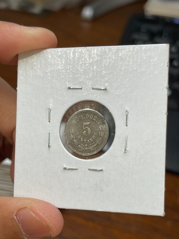 1890 Mo M Mexico 5 Centavos Silver Coin High Value