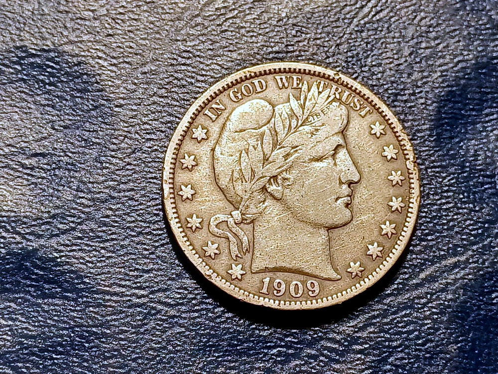 VF 1909-P Barber Half Dollar