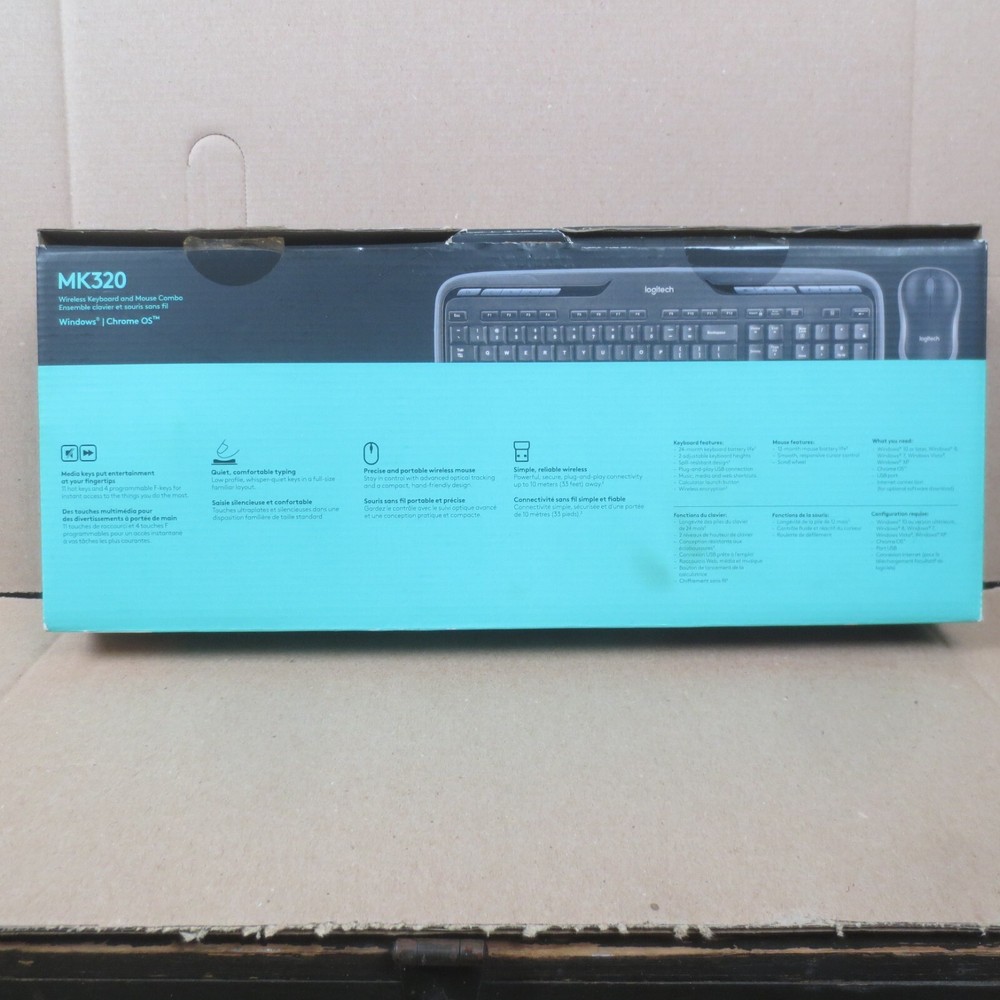 Logitech MK320 Wireless Desktop Set Keyboard / Mouse USB Black