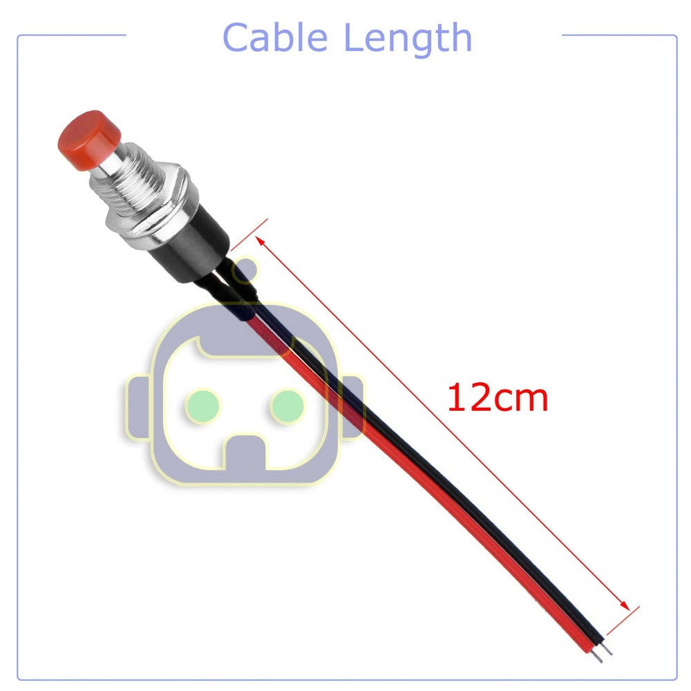 3 PCS Red Micro Lockless Momentary On/Off Push Button 12V 5A Switch Tact