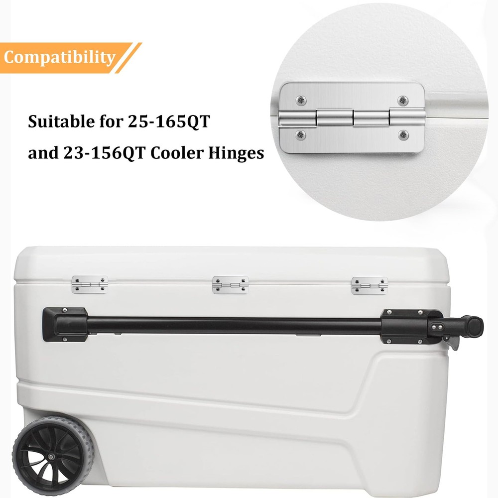 Cooler Hinges for Igloo Ice Chests, Replacement with Screws, Fits...