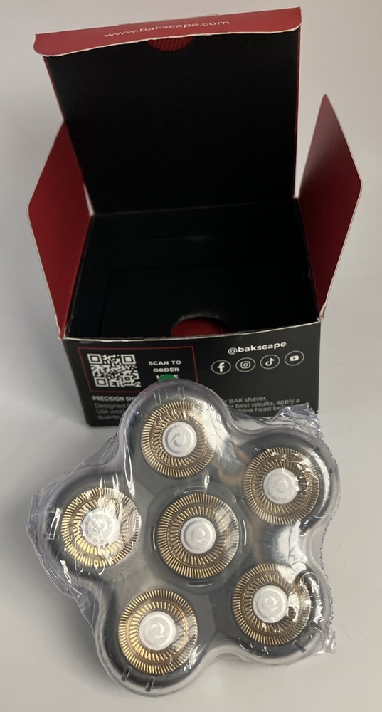 1 SEALED BAKSCAPE Replacement Precision Shave Heads
