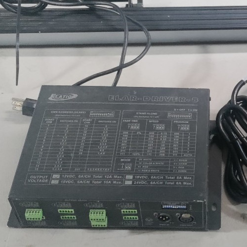 Elation ELAR- DRIVER-8. Lighting Controller Power on Tested