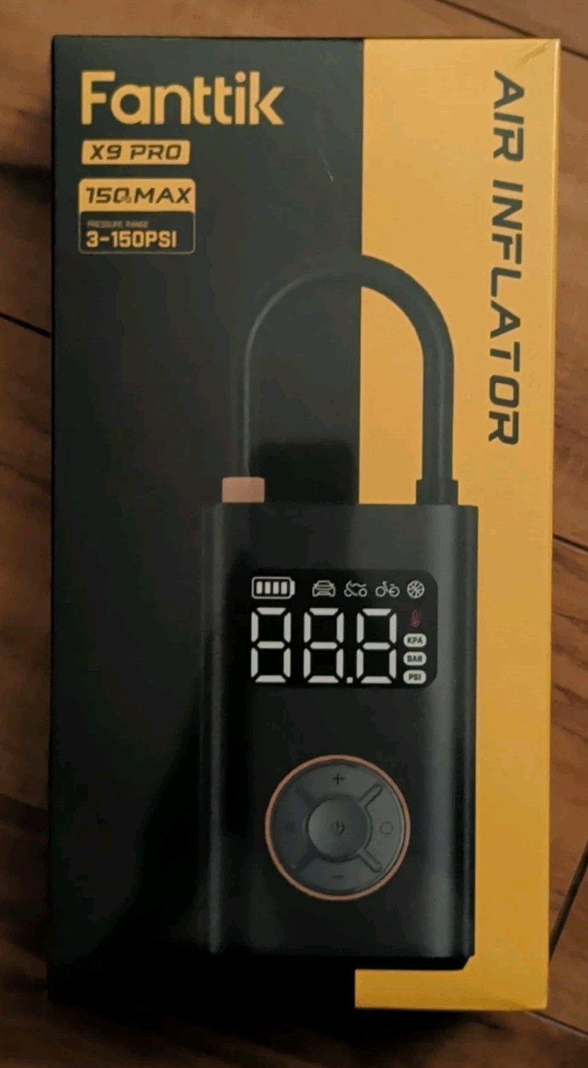 Fanttik X9 Pro Rechargeable Air Inflator 150PSI Portable Tire Pump USB C