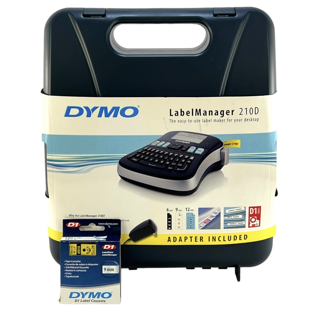 DYMO Label Maker Label Manager 210D Printer Case Bundle