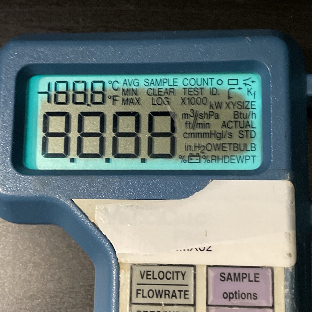 TSI VelociCALC Plus 8386A Multi-Parameter Temperature Velocity Meter Working