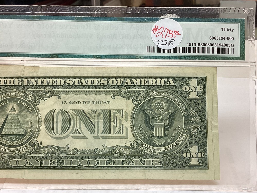 $1 1988A PMG 30 Gutter Fold Error Fr#1915-B