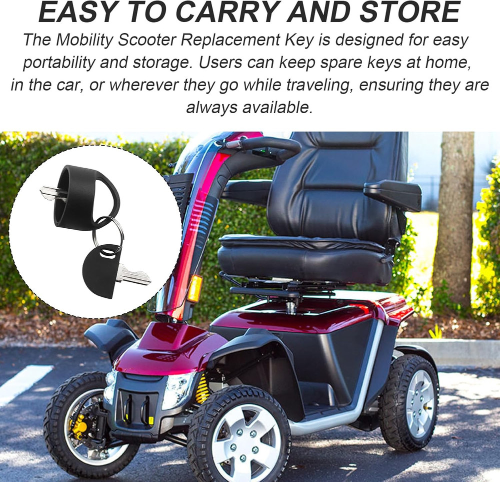 For Pride Mobility Scooter Replacement Key Set, Deluxe Easy Pull Key for Pride G
