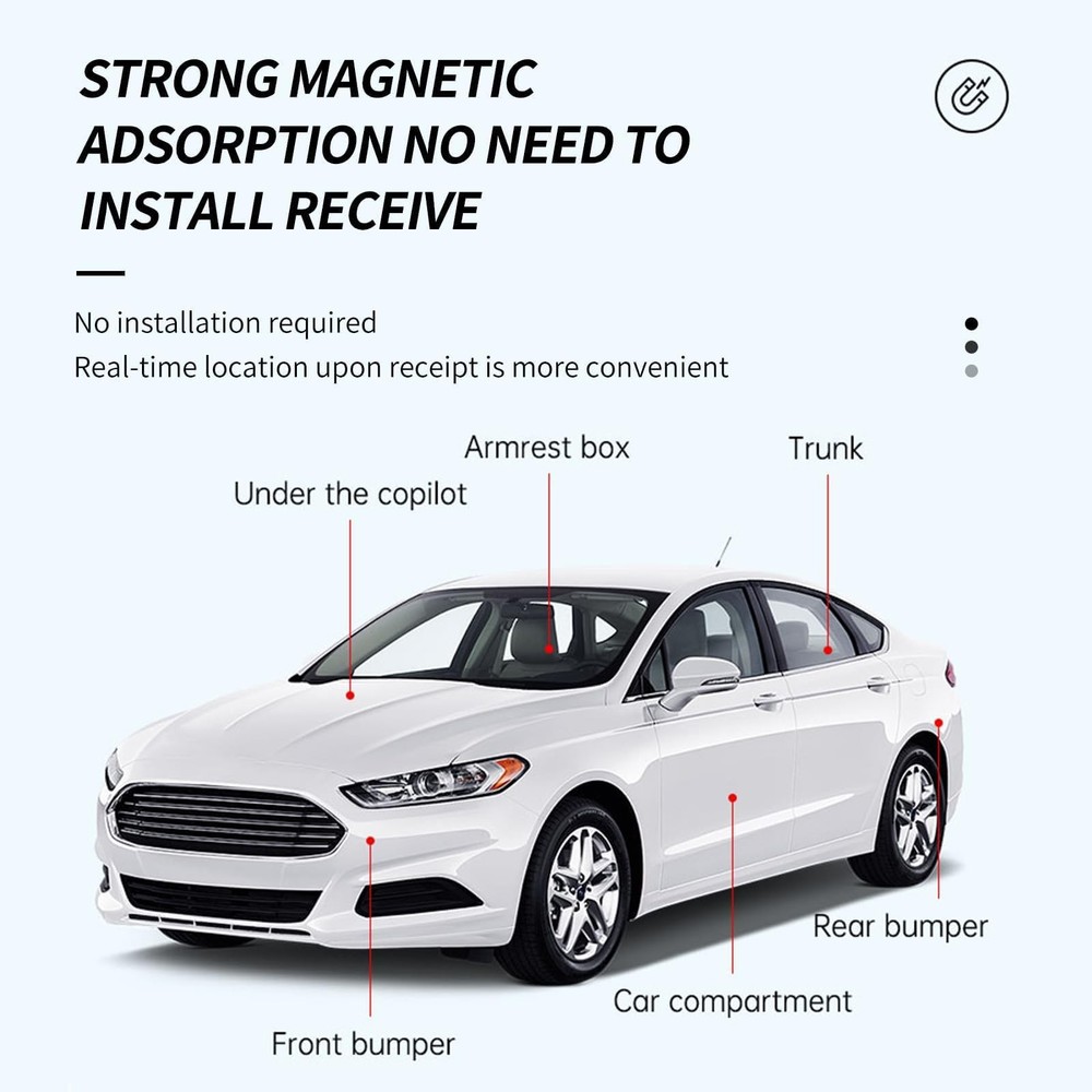 GPS Tracker for Vehicles No Subscription - Mini Magnetic Tracker Device for V...