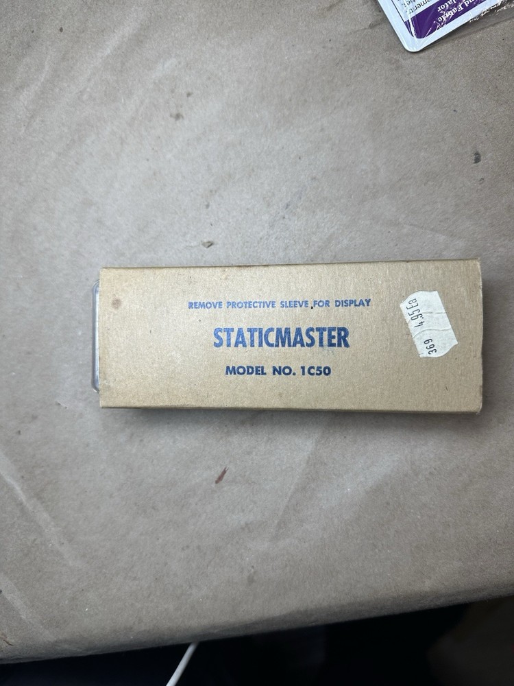 Vtg 1970's Static Master Brush 1C 50 Staticmaster Case Nuclear Prod