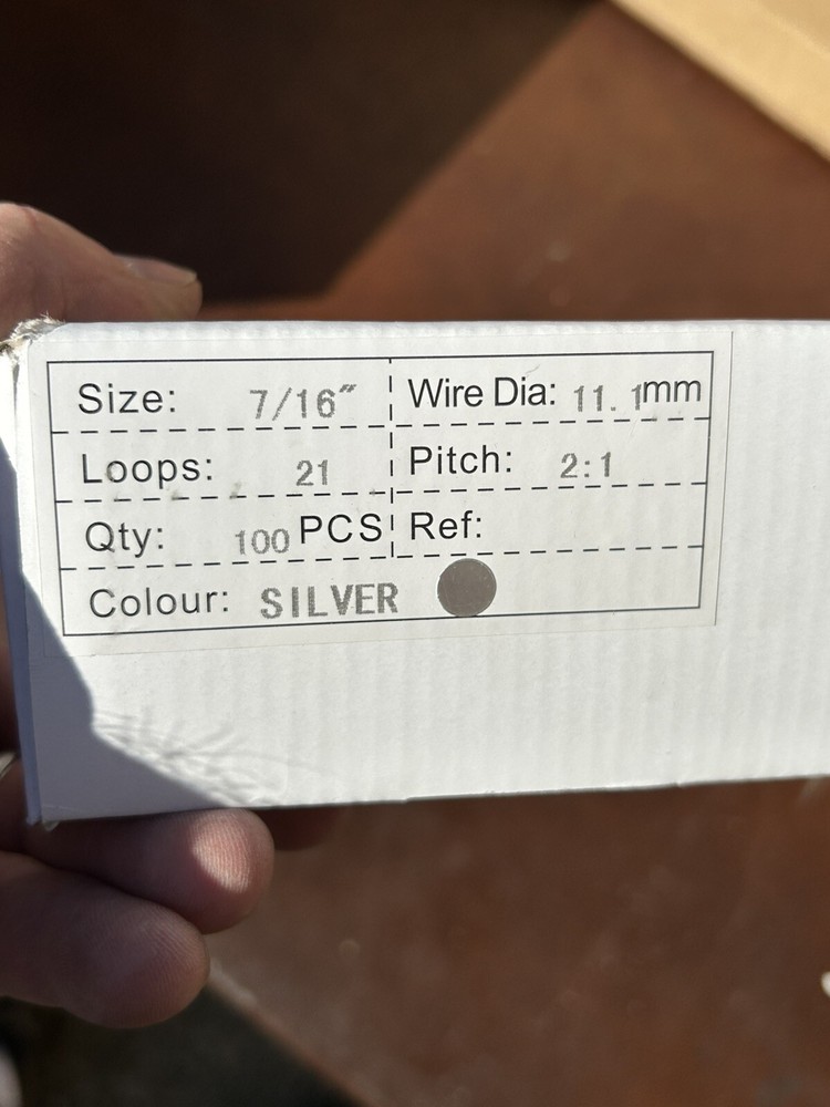 Binding wires various size mostly 9/16 / 14 MM 101-130. 25 ea.