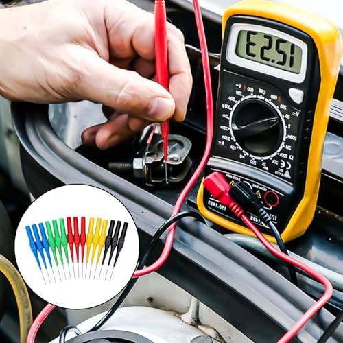 15Pcs Probes Pin Insulation Wire Piercing Needle Test Back Probe Kit Super Tip