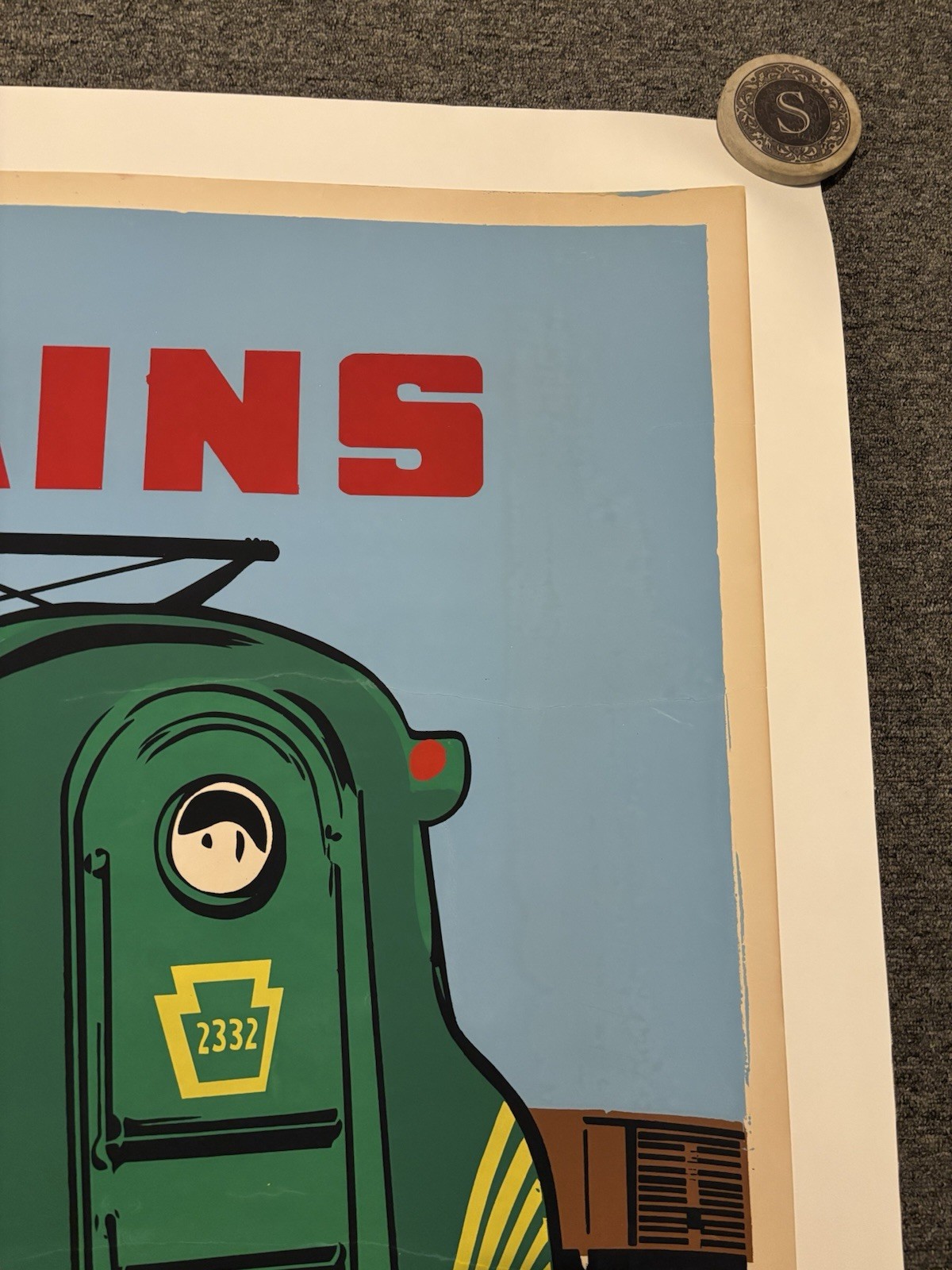 Original 1949 Lionel Deal Poster Linen Backed 46.25x86”