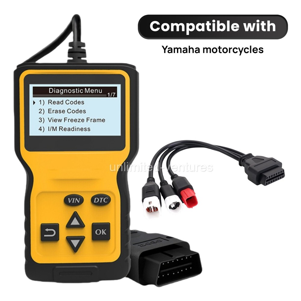 Diagnostic OBD2 Code Reader Engine Fault Scanner Tool for Yamaha FI Motorcycle