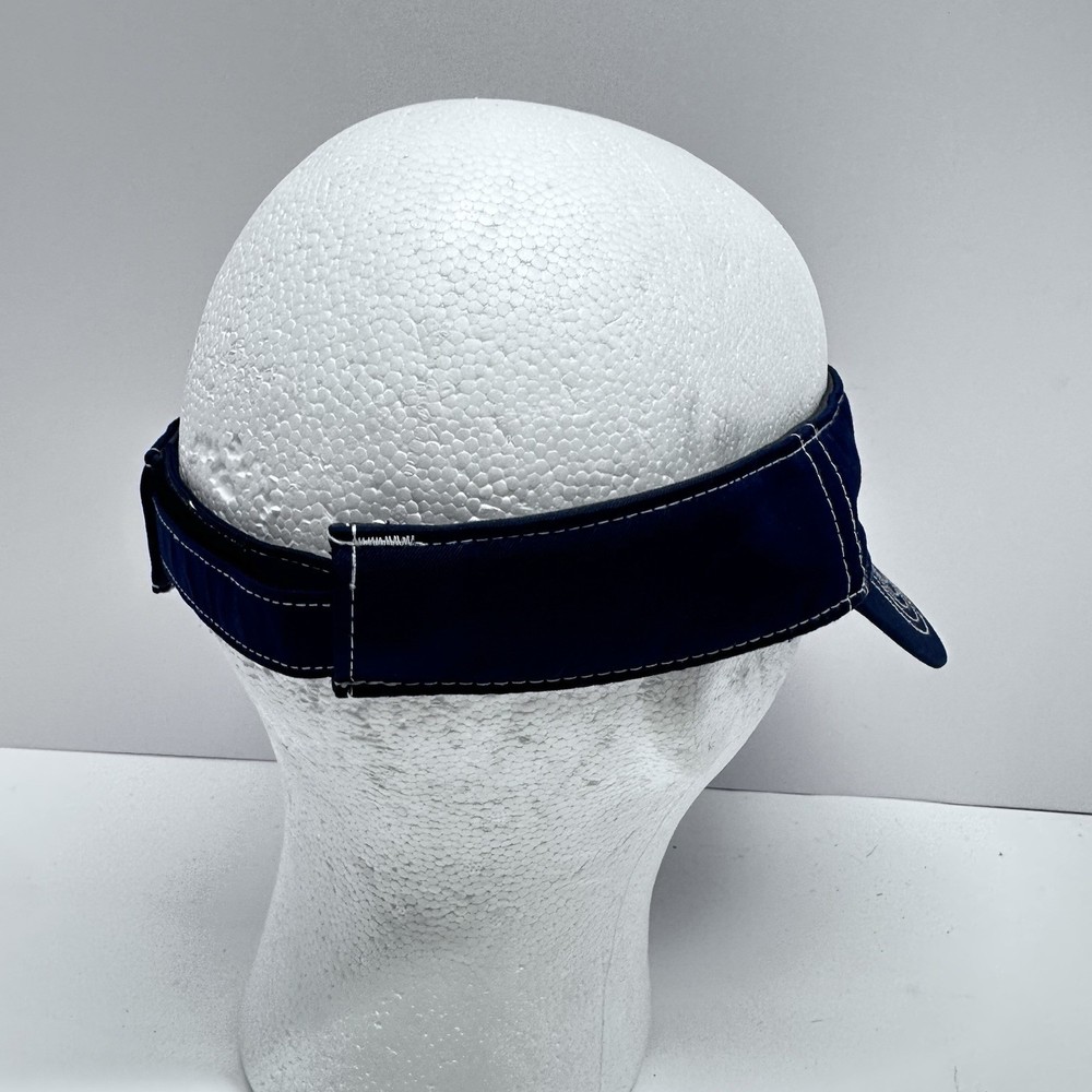 Nike Golf Visor Hat BLB&G Logo Adjustable Golfing Dri-Fit Navy Blue Hook Loop