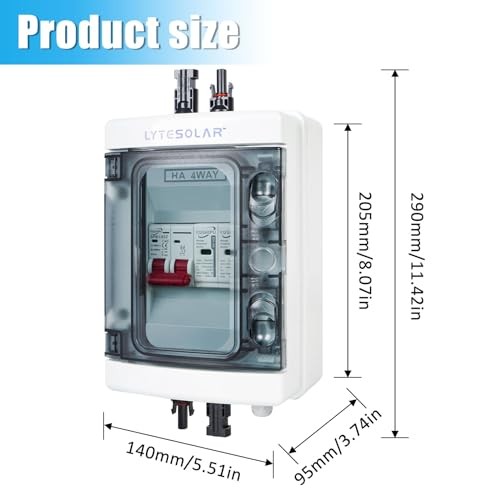 1 String 1000V Solar Disconnect Switch PV Combiner Box, 1 String 40A/DC 1000V