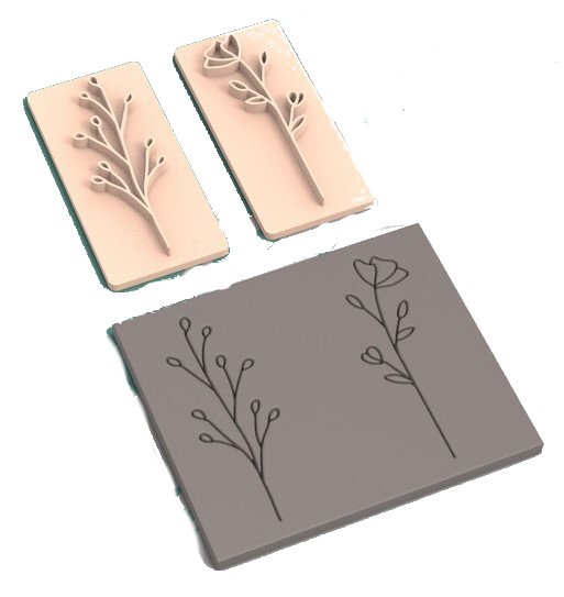 Flower 6 Polymer Clay Stamp