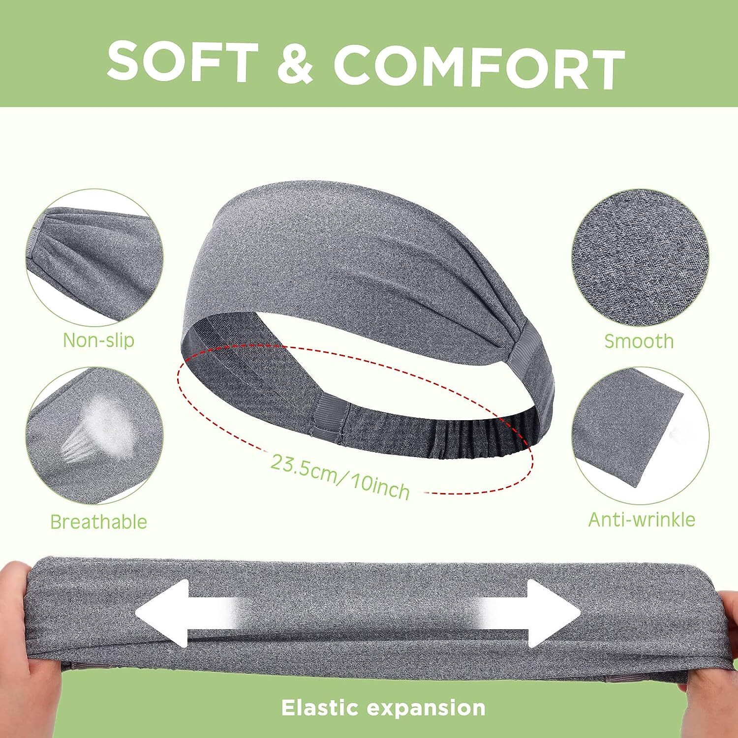 3PCS Sports Headband Anti-Sweat Band Running Yoga Stretch Head Bands Men Women