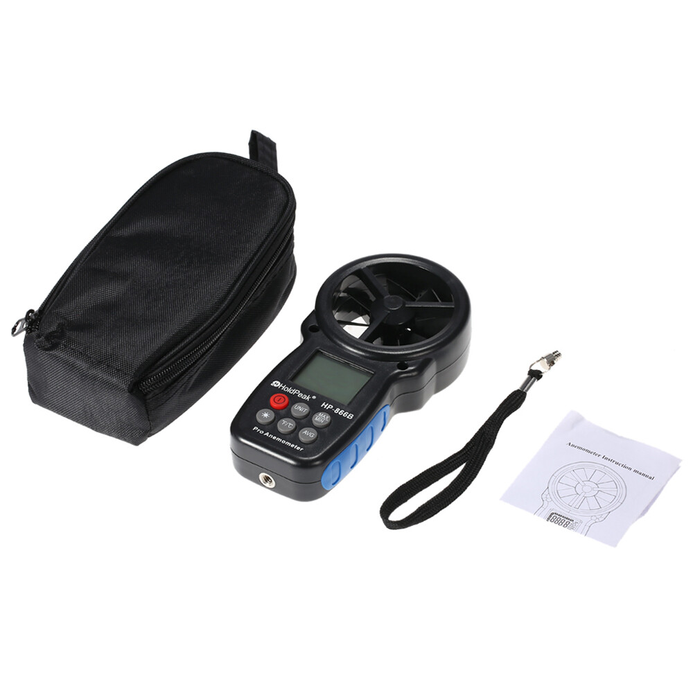 HOLD- LCD DIGITAL ANEMOMETER WIND VELOCITY M1N4