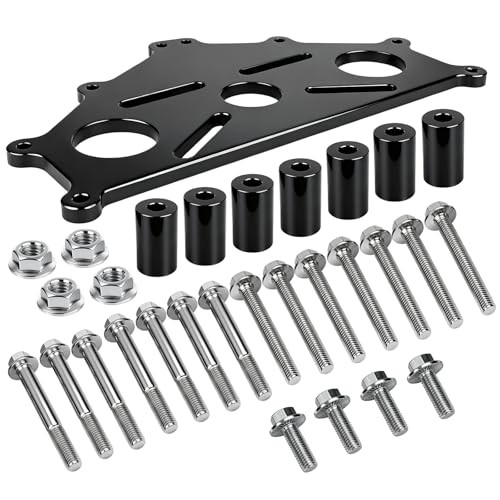 Engine Stand Adapter Plate Compatible with Chevy LS1 LS2 LS3 LS6 Duramax Black