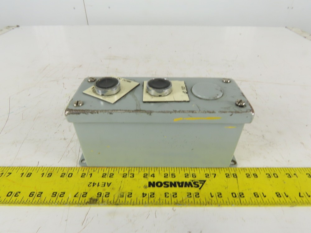 Hoffman E3BPGXM 7" x 2-1/2" x 3-1/2" Push Button Electrical Enclosure