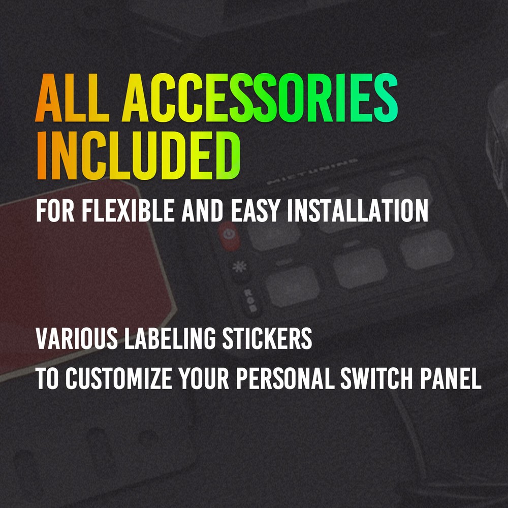 MICTUNING P1S RGB 6 Gang Switch Panel LED Toggle Momentary Strobe Pulsed Switch