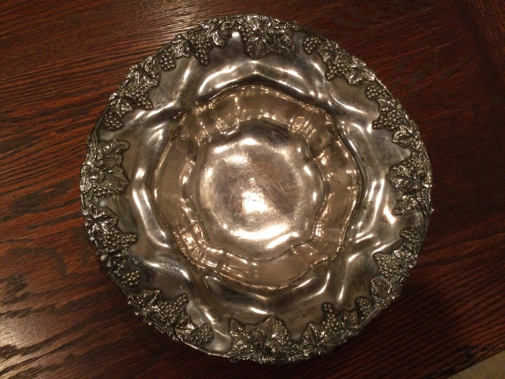 Rare Reed & Barton Antique Sterling Silver Bowl Grapevine Pattern # 700