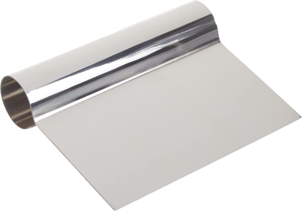 Winware Stainless Steel Dough Scraper with Ergonomic Handle