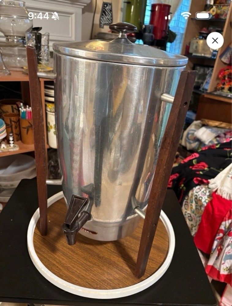 Regal 1330 Automatic Coffee Maker Mid-Century Chrome/Teak