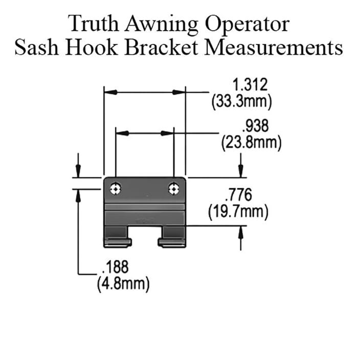 Sash Hook Bracket, Awning Operator Truth # 40543