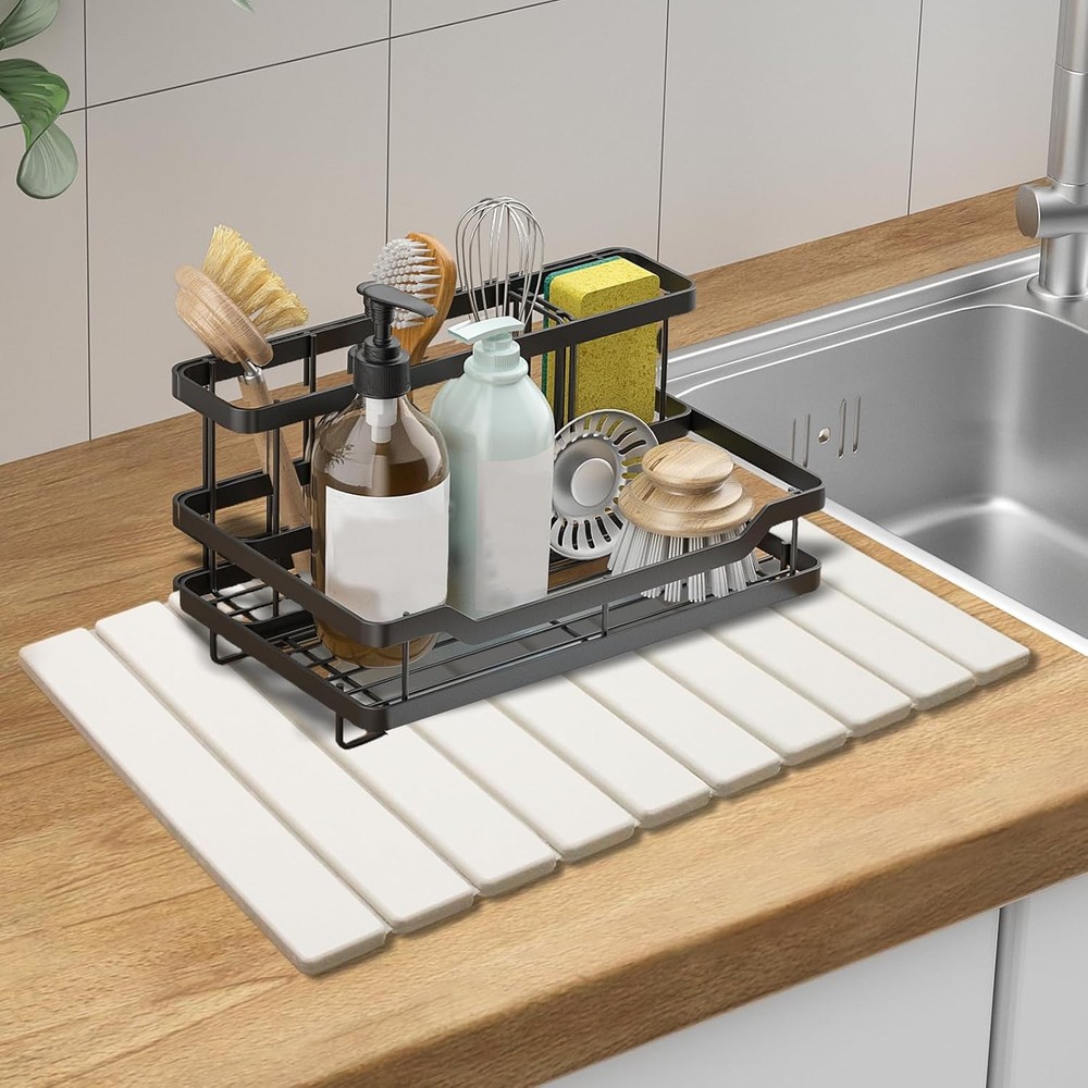 Large Stone Dish Drying Mats for Kitchen Counter, Quick Dry Absorbent