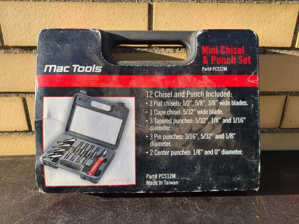 MAC Tools Mini Chisel & Punch Set Made in Taiwan PCS12M