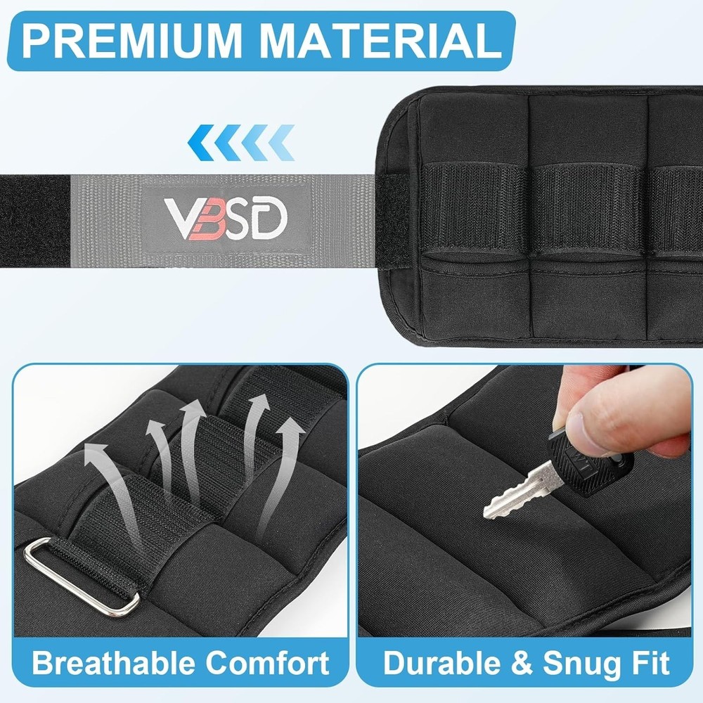 Adjustable Ankle Weights with Removable Sandbags - Perfect for Workouts!