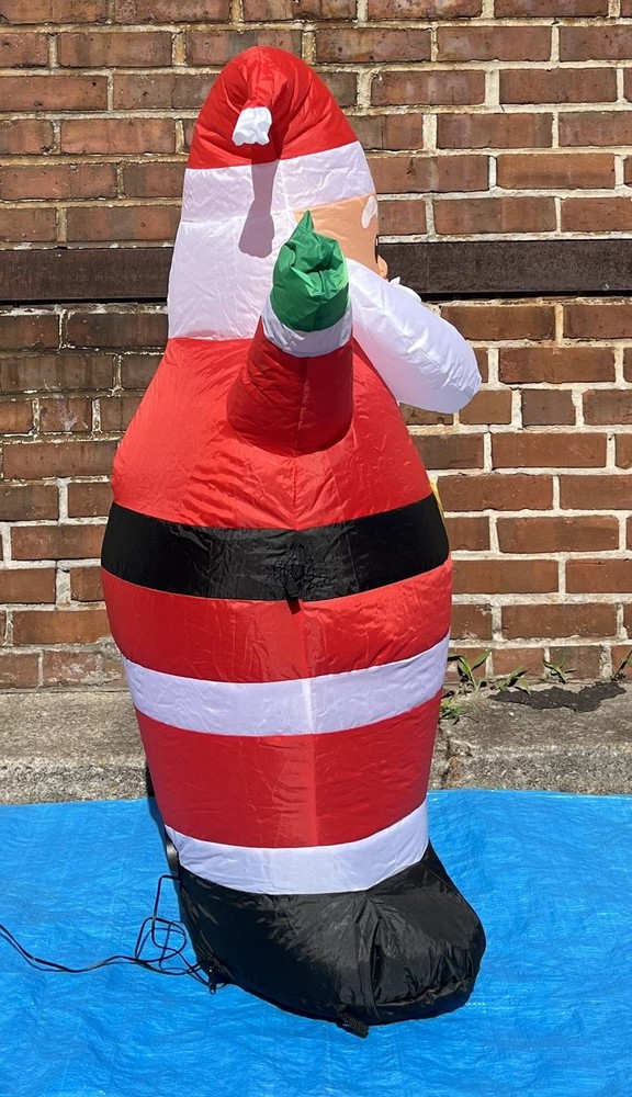 3.5 ft. LED Santa with White Beard Inflatable