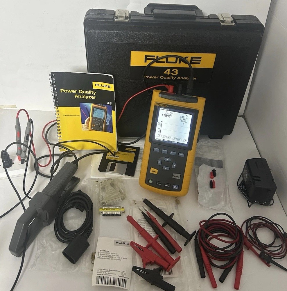 Fluke 43 Power Quality Analyzer Maintain power systems, troubleshoot problems