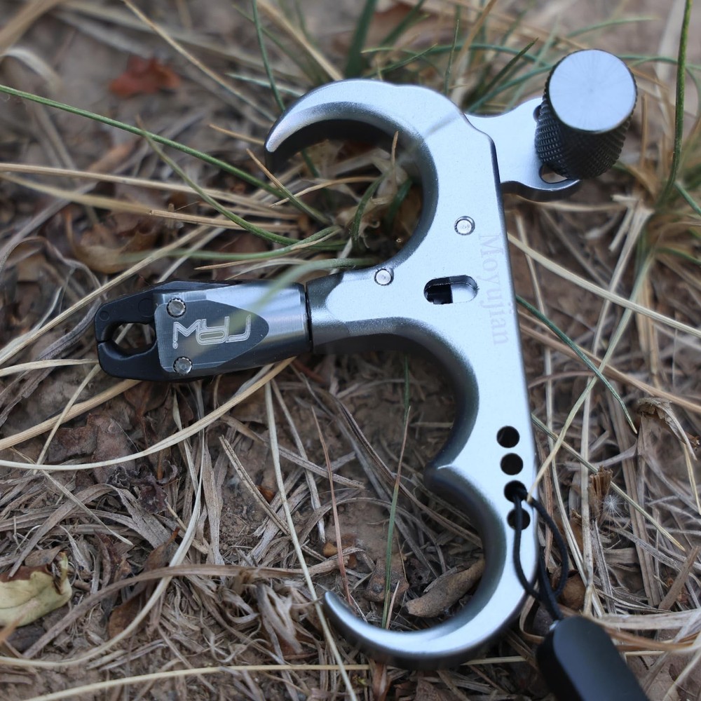 Compound Bow 3 Finger Thumb Release 360-Degree Rotational Automatic Closure J...