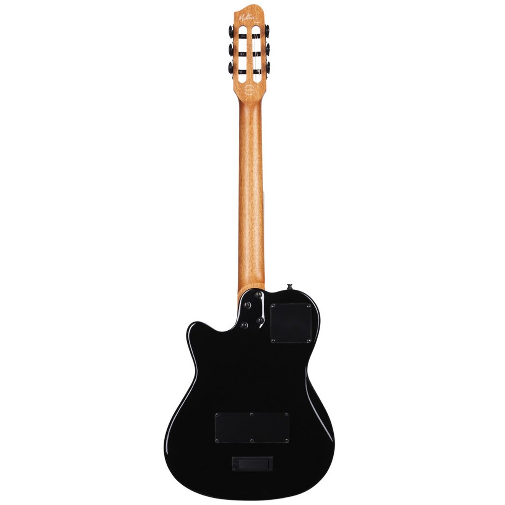 Godin Multiac Mundial Thinline A/E Classical Guitar, Solid Cedar Top, Onyx Black