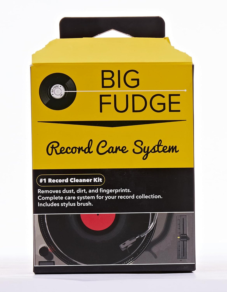 Big Fudge Vinyl Record Cleaning Kit - 4-In-1 Record Cleaner Solution - Includes